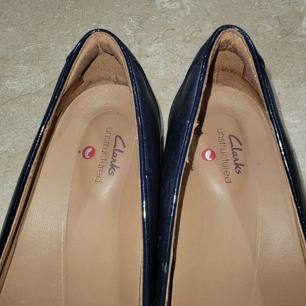 Clarks Un Blush Ease Snake Print Grey Leather Loafer Flats Women's US 8.5 N